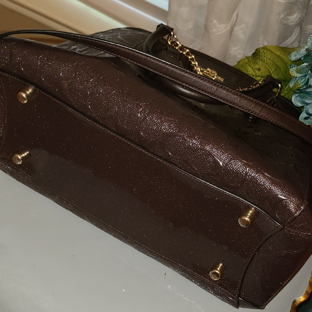 3 Piece Set Coach Signature Oxblood Margot Bag Crossover & 2 Matching Wallets - Picture 11 of 17